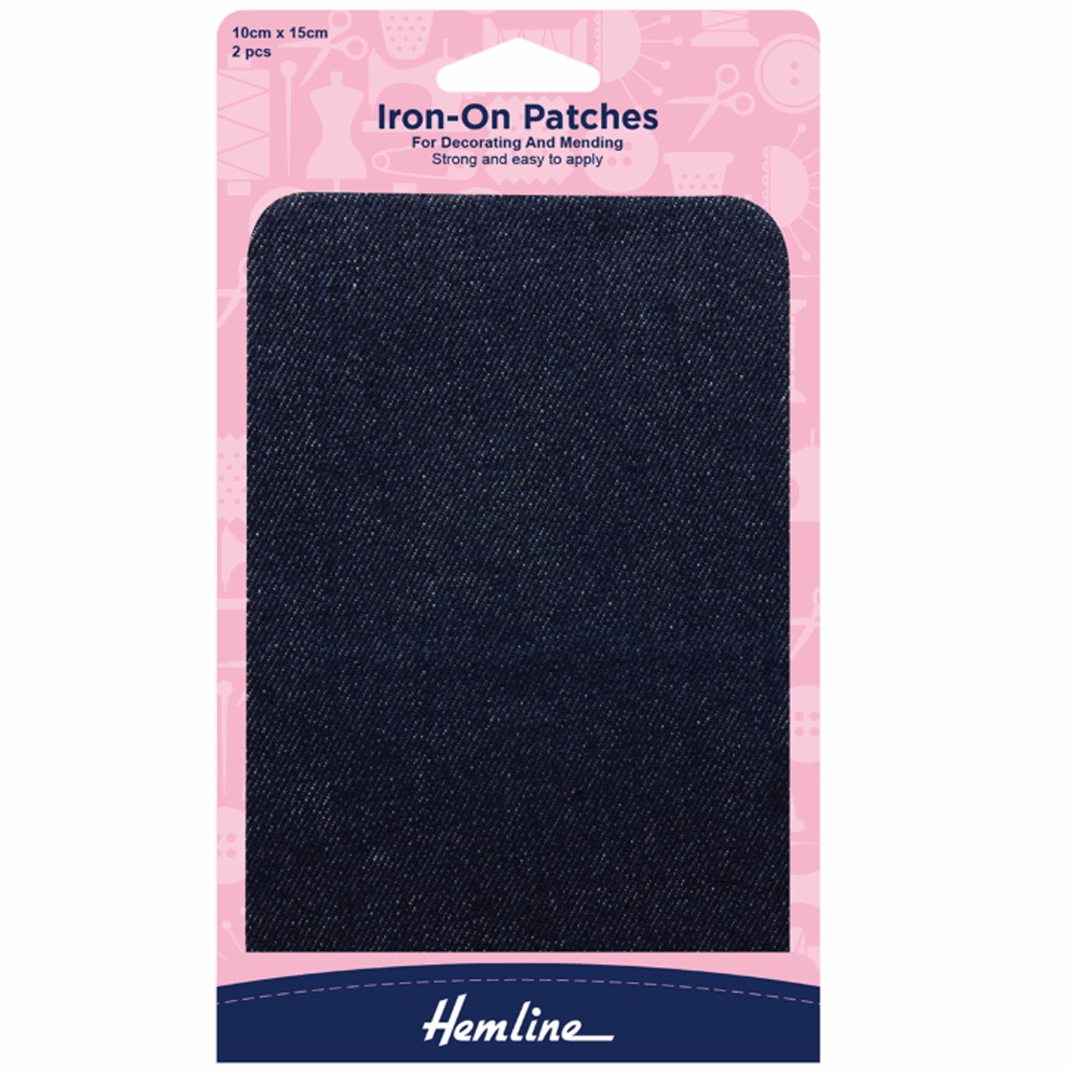 Zefffka Denim Iron on Jean Patches No-Sew Shades of Blue Black 10 Pieces  Assorted Jeans Cotton Repair Kit 4-1/4
