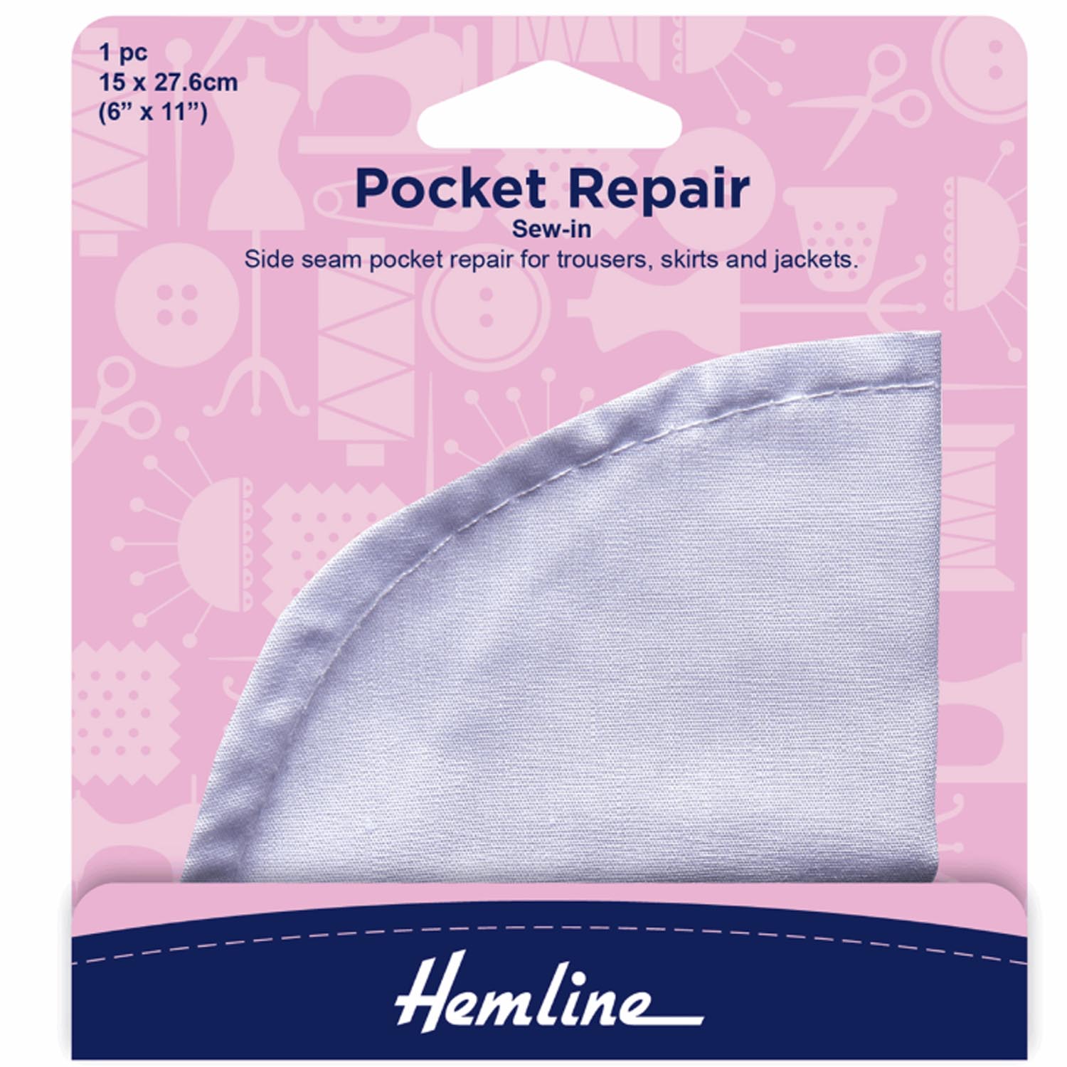 Pocket Repair - Sew On/Iron On - Duttons for Buttons