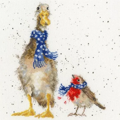 Bothy Threads - Christmas Scarves - Wrendale Designs - Cross Stitch Kit